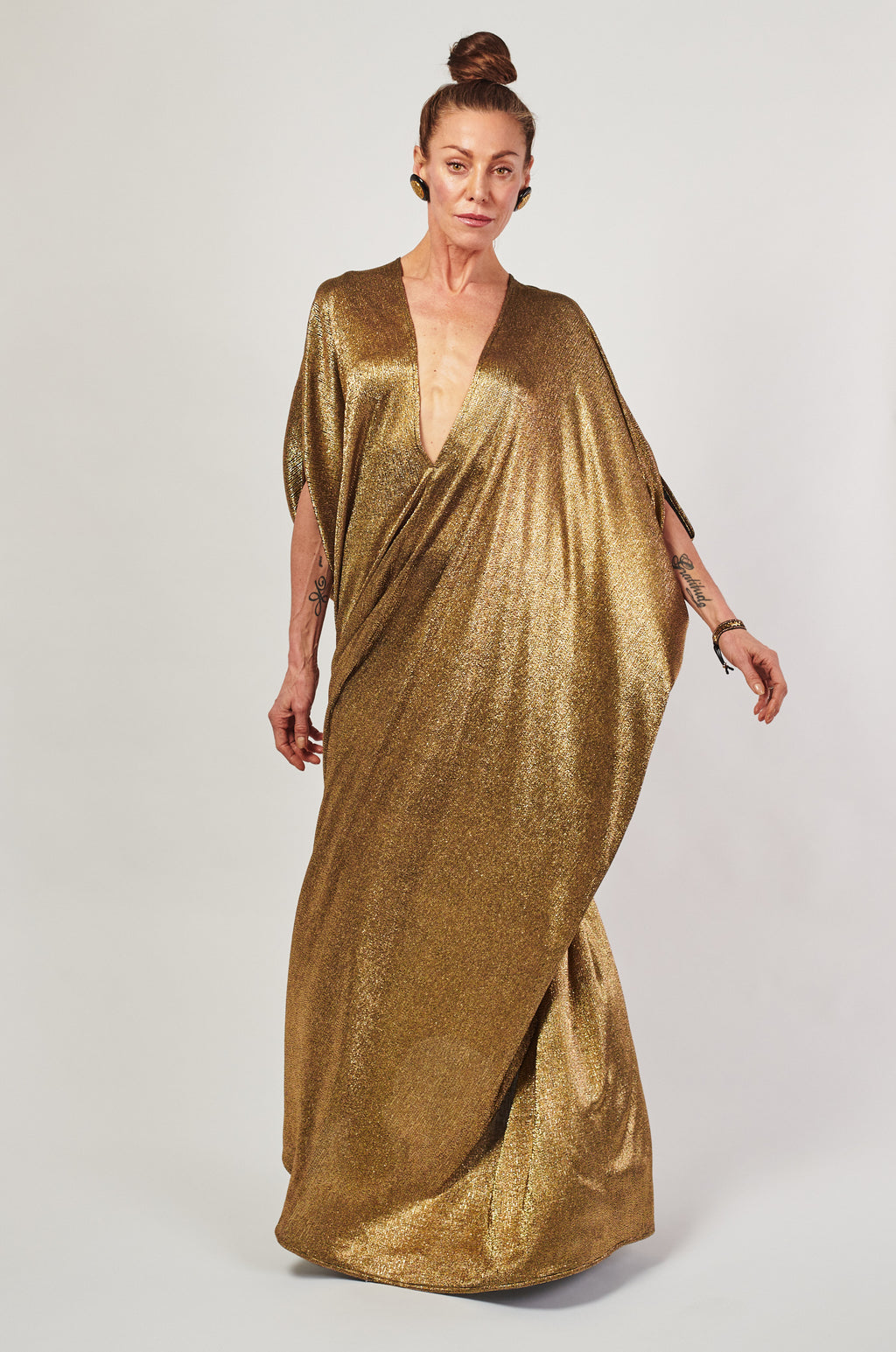 SOLID GOLD KAFTAN STYLE DRESS electric femme SOLID GOLD KAFTAN STYLE DRESS electric femme