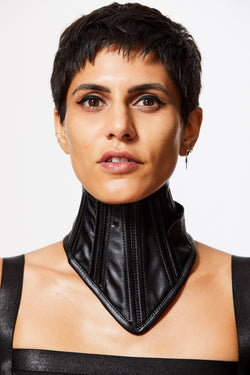 HEAD HELD HIGH FAUX LEATHER BELTED CHOKER