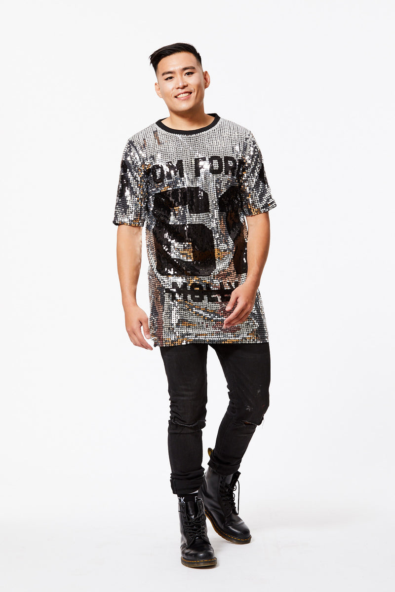 NO MOLLY FOR TOM SEQUIN T-SHIRT